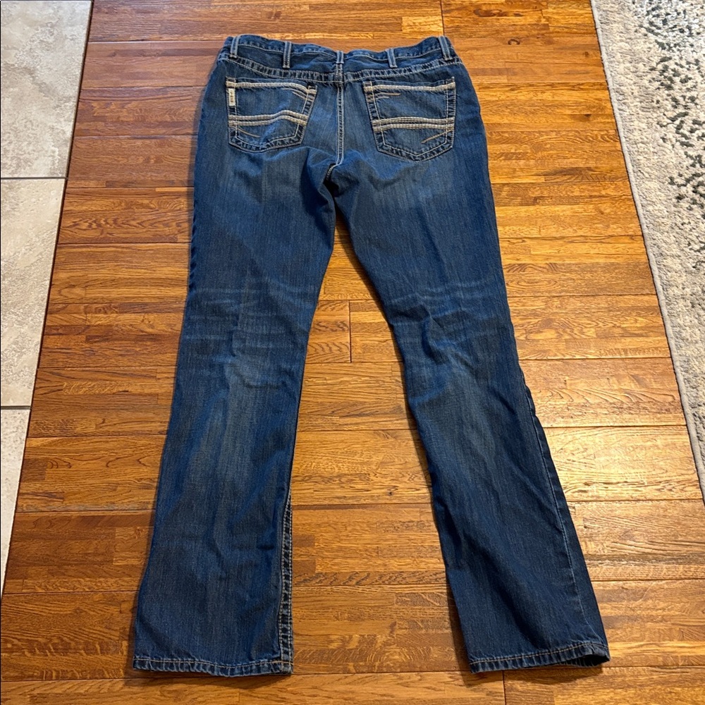 Men's Blue Denim Jeans - Classic Straight Fit - Picture 5 of 5